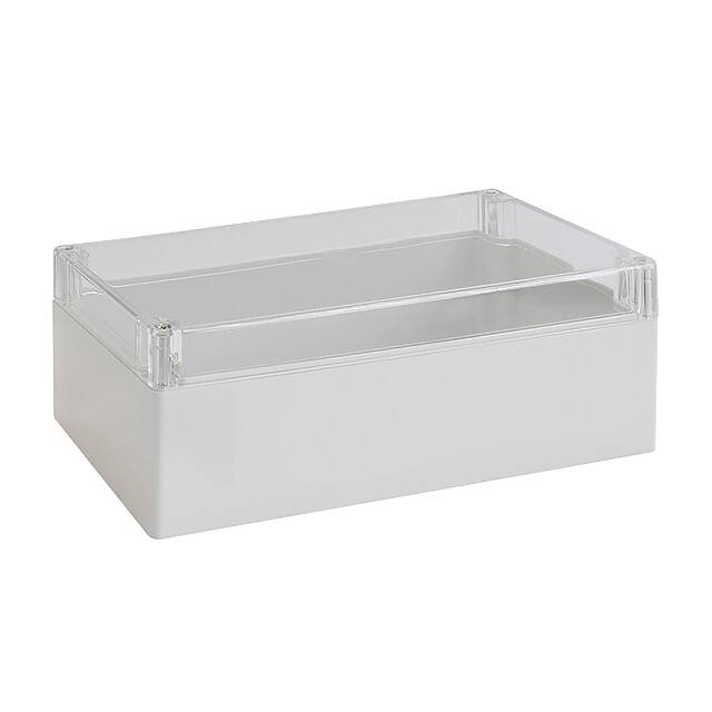 02223100 BOX PLSTC GRAY/CLR 7.87"LX5.91"W