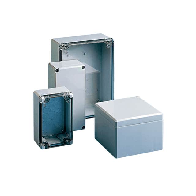 Q12129PCD BOX PLAS GRAY 4.800"L X 3.390"W