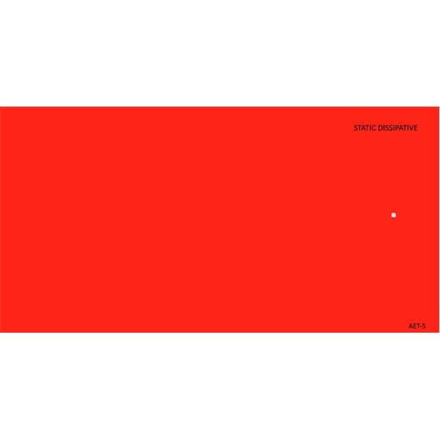 AET-5 ESD tag, w/string, blank, Red