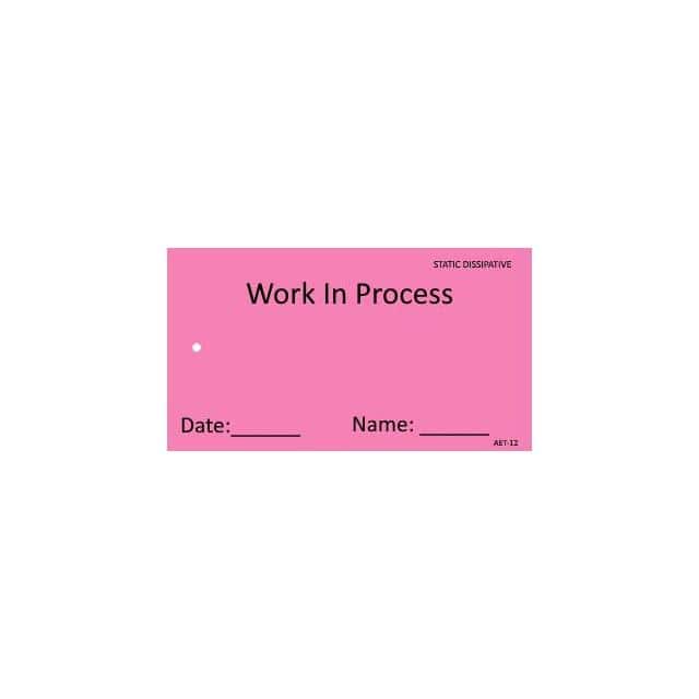 AET-12 ESD Tag, w/string, Pink, WIP
