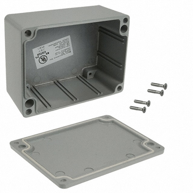 AN-1304-G BOX ALUM GRAY 4.535"L X 3.543"W