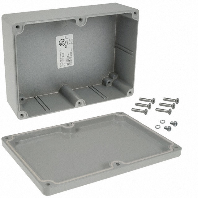 AN-1306-G BOX ALUM GRAY 6.730"L X 4.670"W