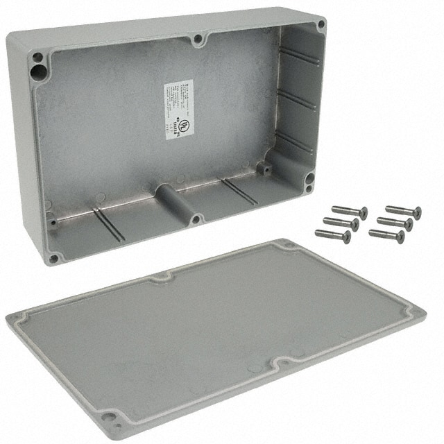 AN-1307-G BOX ALUM GRAY 8.764"L X 5.758"W