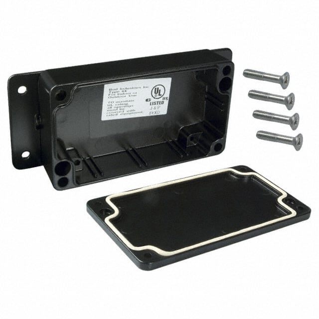 AN-2802-B BOX ALUM BLACK 4.545"L X 2.578"W