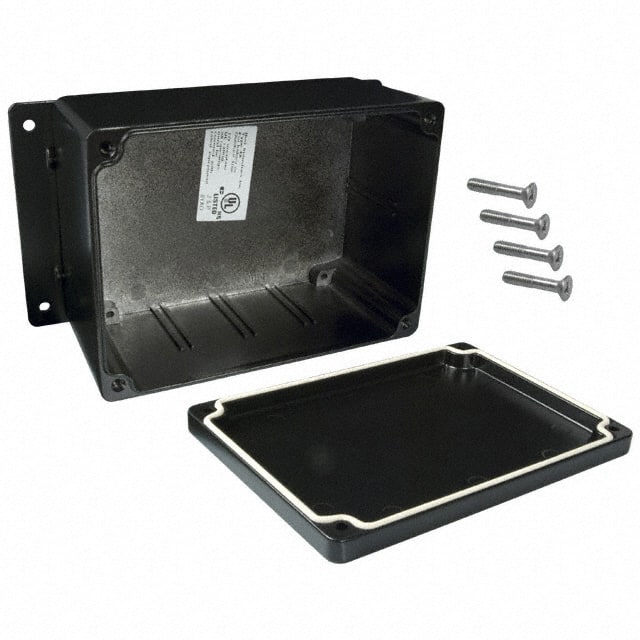 AN-2805-B BOX ALUM BLACK 5.830"L X 4.252"W