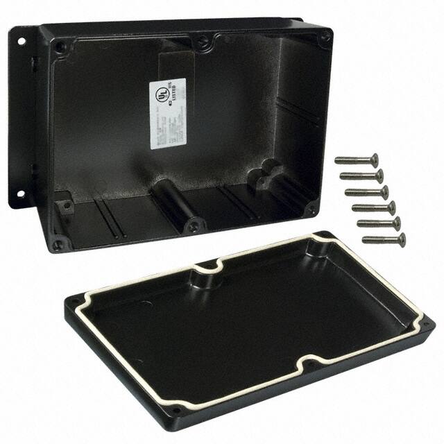 AN-2806-B BOX ALUM BLACK 6.730"L X 4.670"W