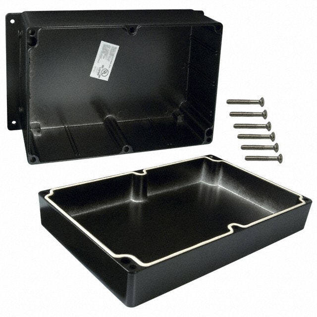 AN-2808-B BOX ALUM BLACK 8.764"L X 5.758"W