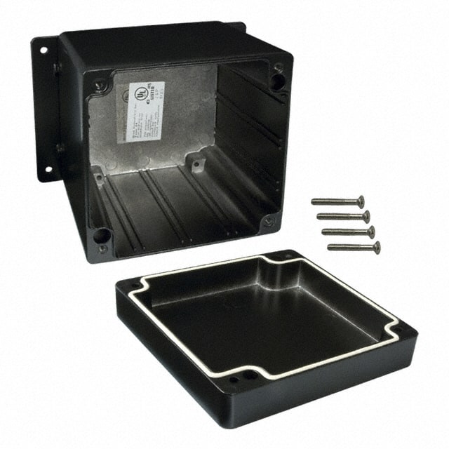 AN-2809-B BOX ALUM BLACK 4.750"L X 4.750"W