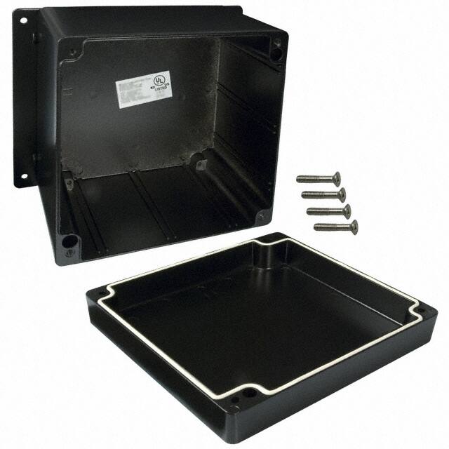 AN-2810-B BOX ALUM BLACK 6.250"L X 6.250"W