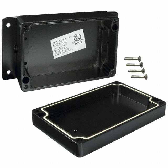 AN-2813-B BOX ALUM BLACK 4.900"L X 3.140"W