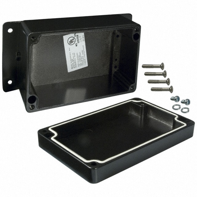 AN-2814-B BOX ALUM BLACK 4.900"L X 3.140"W