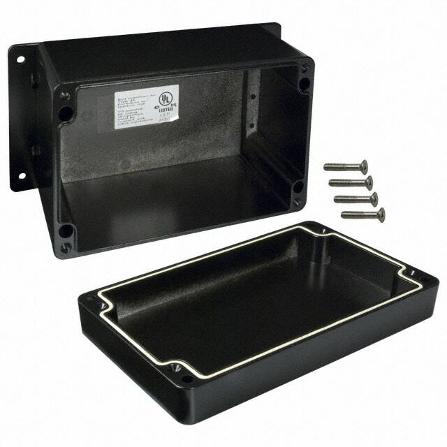 AN-2817-B BOX ALUM BLACK 6.290"L X 3.930"W