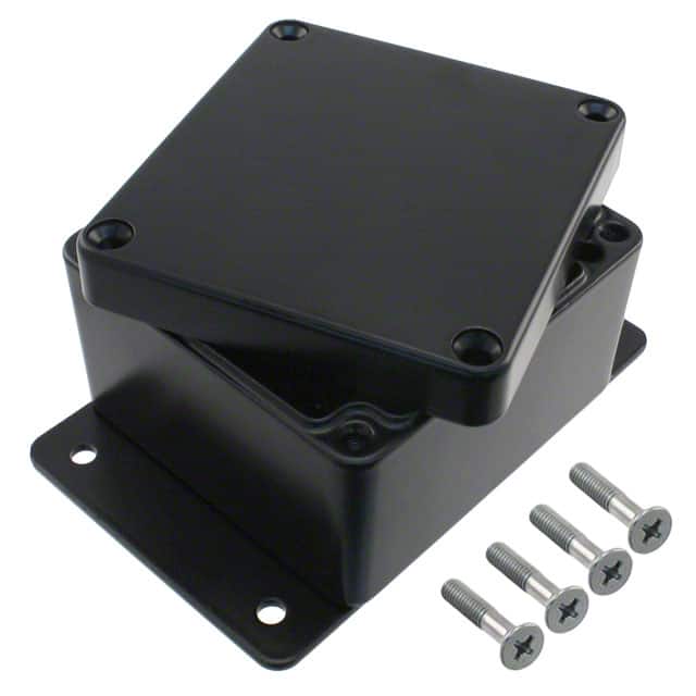 AN-2819-B BOX ALUM BLACK 3.130"L X 2.930"W