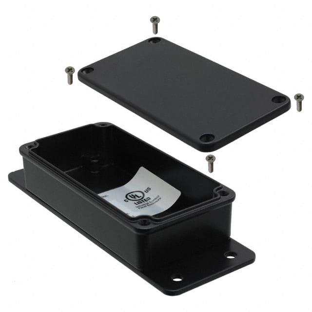 AN-2820-B BOX ALUM BLACK 4.040"L X 2.070"W