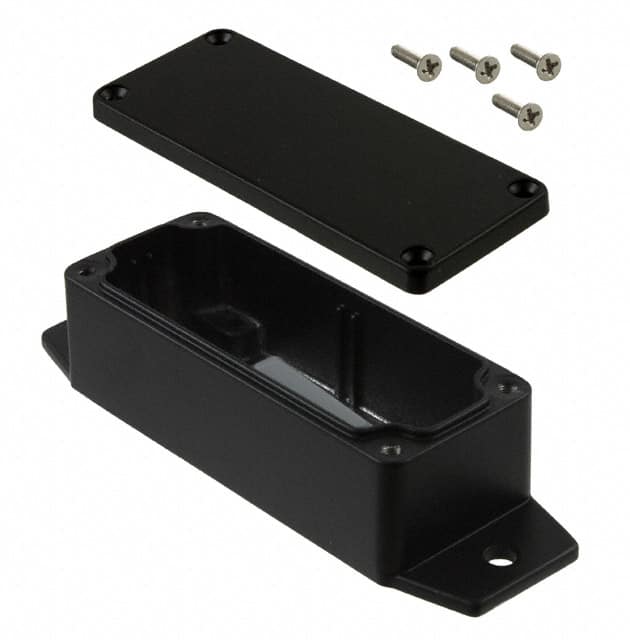 AN-2850-B BOX ALUM BLACK 3.540"L X 1.420"W