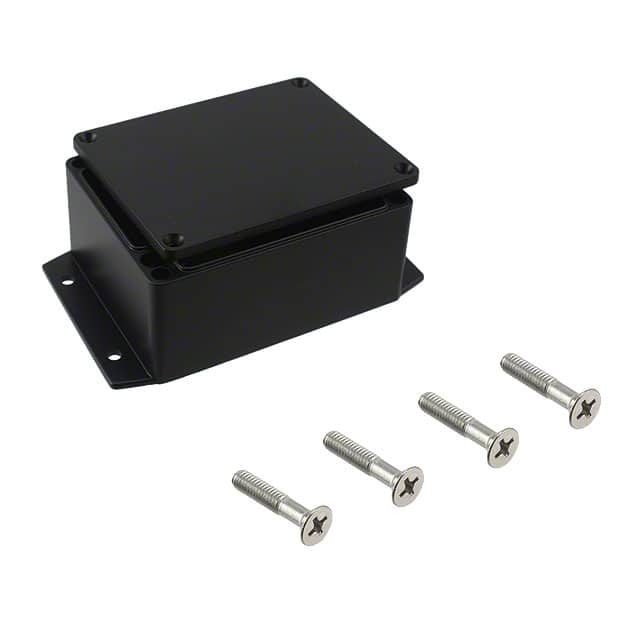 AN-2854-B BOX ALUM BLACK 4.530"L X 3.540"W