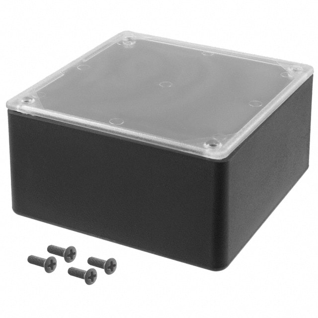 CUR-3282-C BOX ABS BLK/CL 4.612"L X 4.612"W