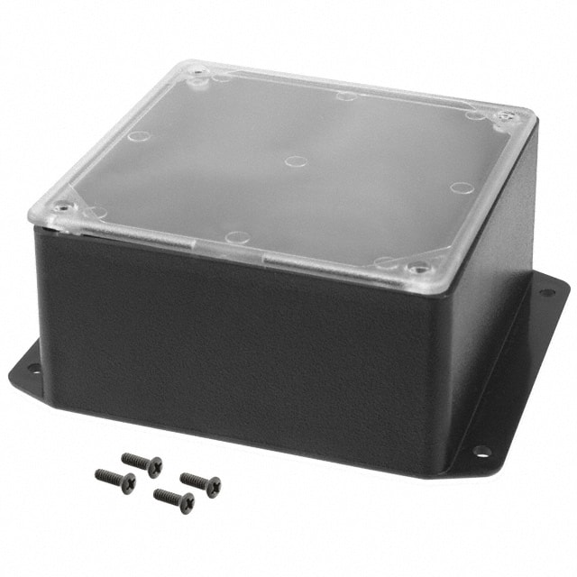 CUR-3282-CMB BOX ABS BLK/CL 4.612"L X 4.612"W