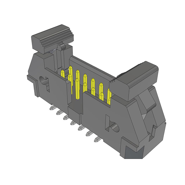EJH-107-01-F-D-SM-LC 14 position shrouded header with male pins, 2.54mm pitch, surface mount termination, rated for 3A.