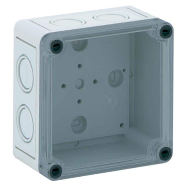 137-003 BOX PLASTIC GRAY 3.7"L X 3.7"W