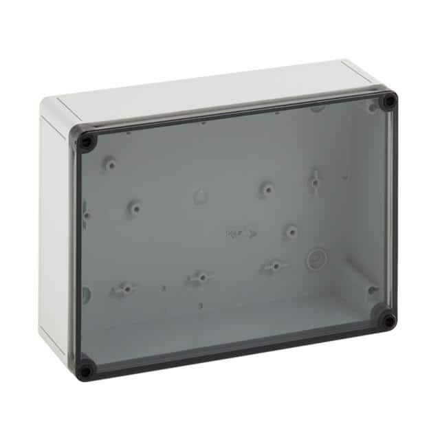 111-008 BOX PLAS GRAY/CLR 10"L X 7.090"W