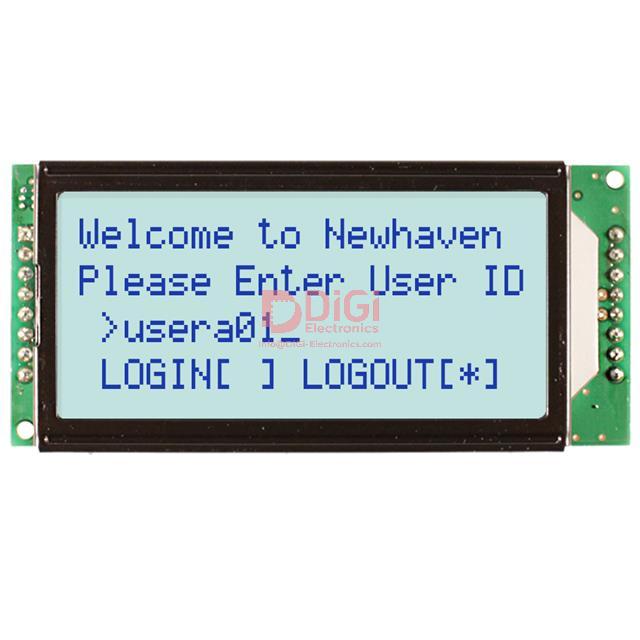 NHD-0420H1Z-FSW-GBW-33V3 The Newhaven Display NHD-0420H1Z-FSW-GBW-33V3 is a 20x4 character LCD module with a transflective display and white LED backlight. It operates on a 3.3V power supply.