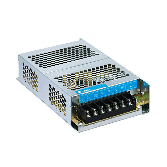 PMC-24V100W1AJ The Delta Electronics PMC-24V100W1AJ is an enclosed AC-DC converter with a 24V output and 100W power rating. It accepts a universal input voltage range of 85-264 VAC.