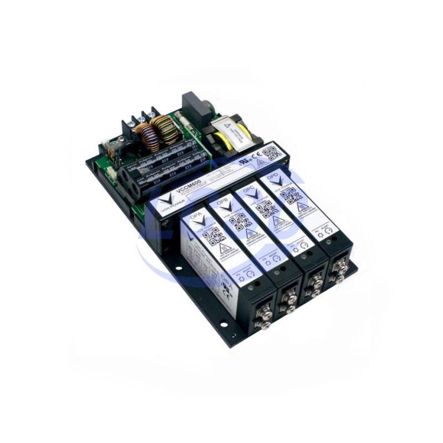 VCCM600M-ABB0-DK000 The Vox Power VCCM600M-ABB0-DK000 is a 425W AC/DC converter with a 12V output, designed for medical applications. It features a chassis mount type and high efficiency.