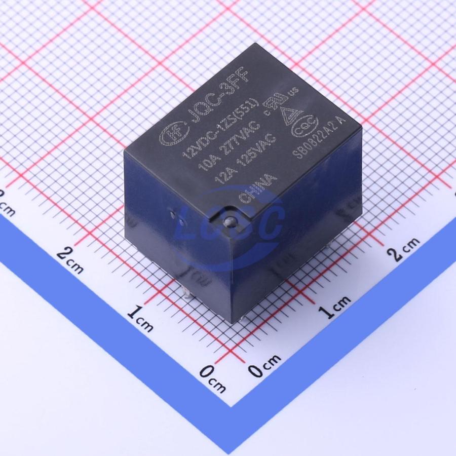 JQC-3FF-012-1ZS The Hongfa JQC-3FF-012-1ZS is a power relay rated for over 2 Amps. It features RoHS3 compliance and an MSL of 1 Unlimited.