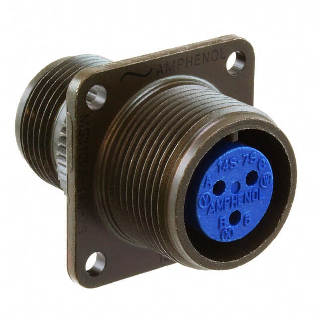 97-3100A-14S-7S CONN RCPT FMALE 3P SILV SLDR CUP