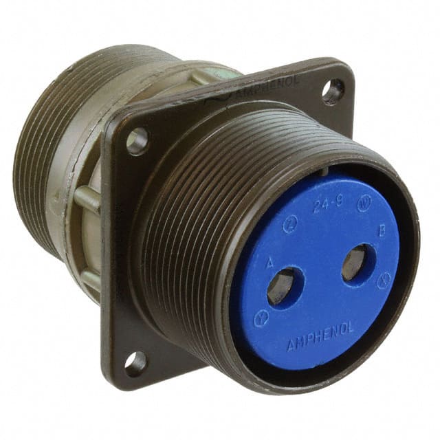 97-3100A-24-9S CONN RCPT FMALE 2P SILV SLDR CUP