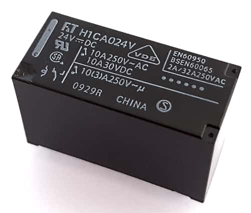 FTR-H1CA024V The Fujitsu FTR-H1CA024V is a 24VDC SPDT general purpose power relay. It features a 10A contact rating at 250VAC and a wide operating temperature range.