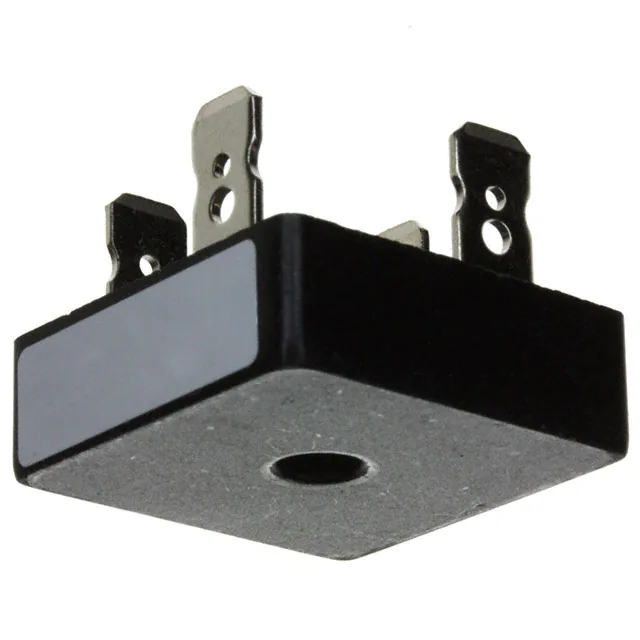 DFB2540 Single phase bridge rectifier rated for 400V peak repetitive reverse voltage and 25A average forward current. Packaged in a TS-6P through-hole case.