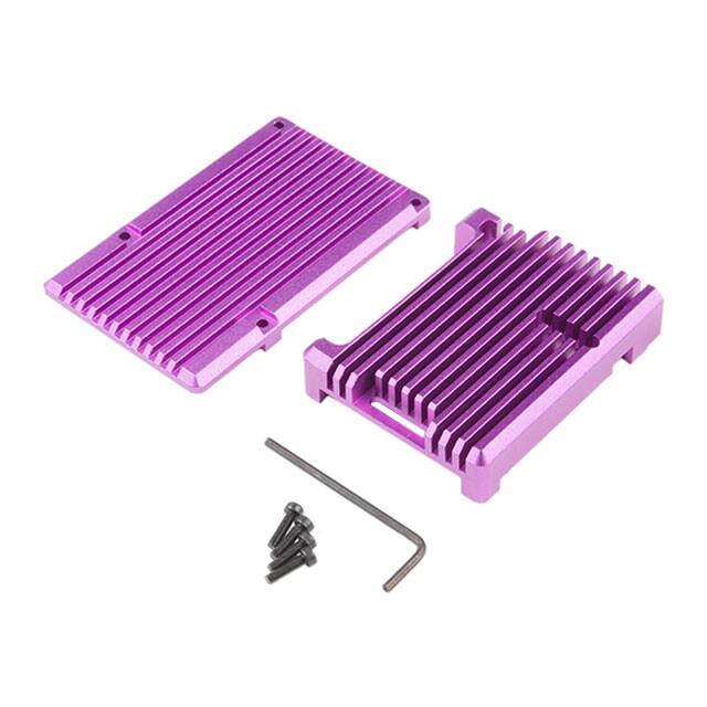 PRT-15894 PURPLE HEATSINK RAS PI 4 CASE