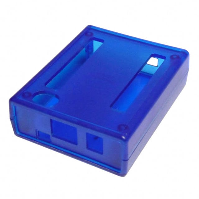 1593HAMDOGTBU BOX ABS TRN BLUE 3.75"L X 3.04"W
