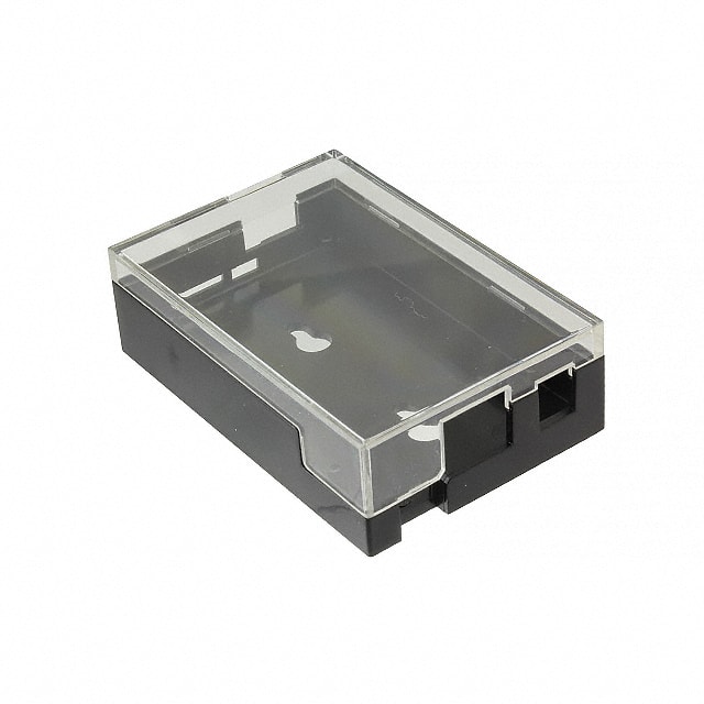 1555 BOX PLSTC BLACK/CLR 3.6"LX2.5"W