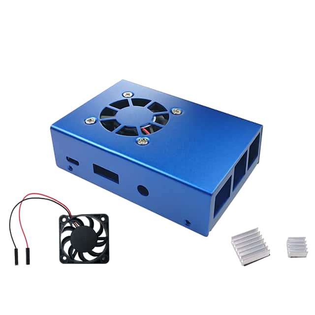 RAS-PCS04-BL ALUM RASP PI 3 MODEL B/B+ CASE W