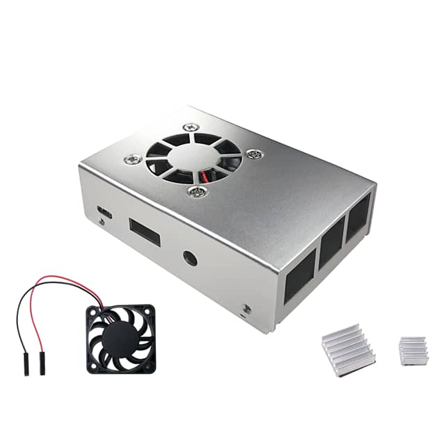 RAS-PCS04-SL ALUM RASP PI 3 MODEL B/B+ CASE W