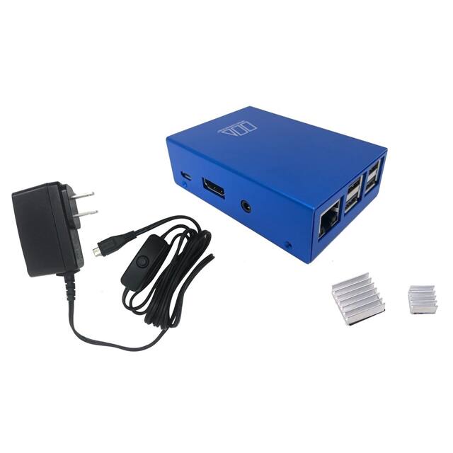 RAS-03BLPWR-PI ALUM RASP PI 3 CASE MODEL B/B+
