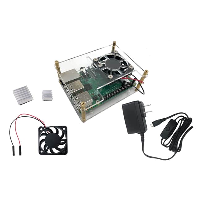 RAS-PCS06PWR ACRYLIC PI 3 AND 4 CASE W/FAN&PW