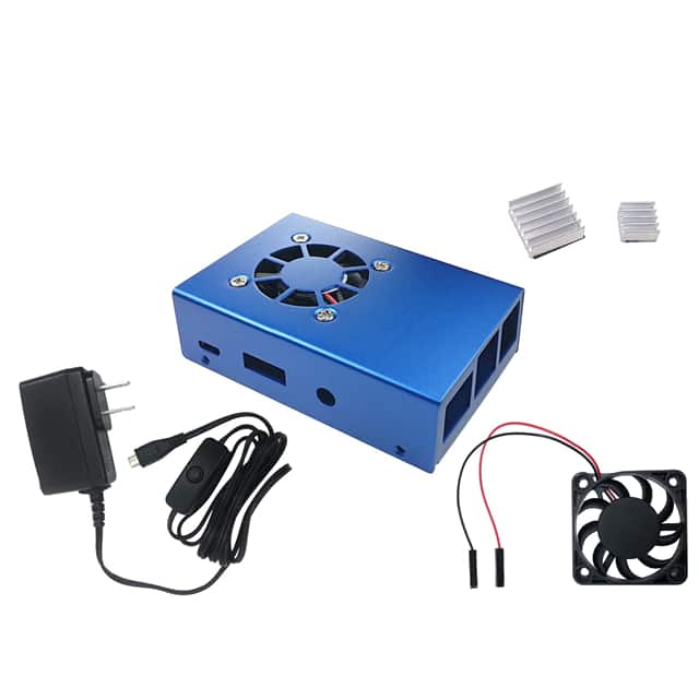 RAS-PCS04PWR-BL ALUM RASPPI 3 CASE MODEL B/B+ W/