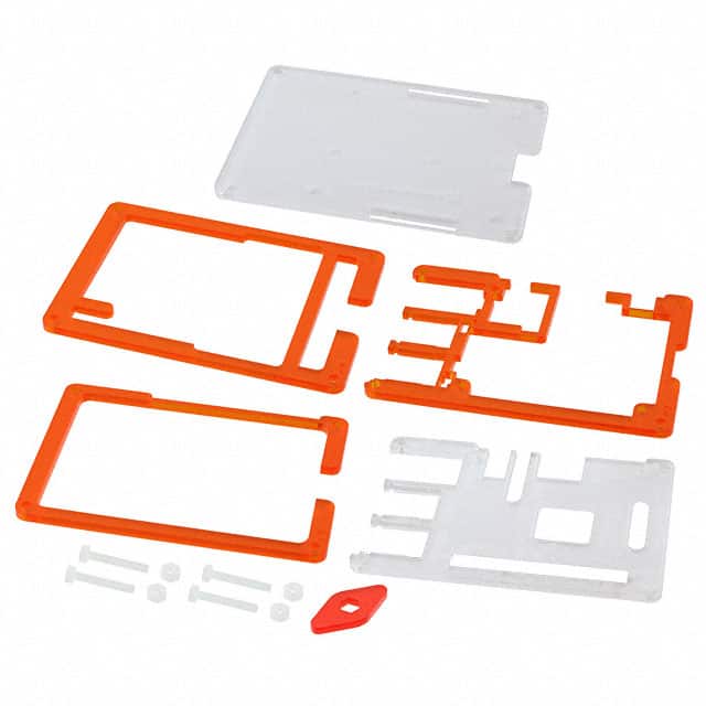 PIM165 CASE PLASTIC CLEAR/ORANGE