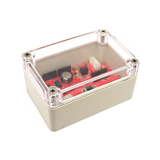 102060000 BOX PLASTIC GRY/CLR 3.94"LX2.68"