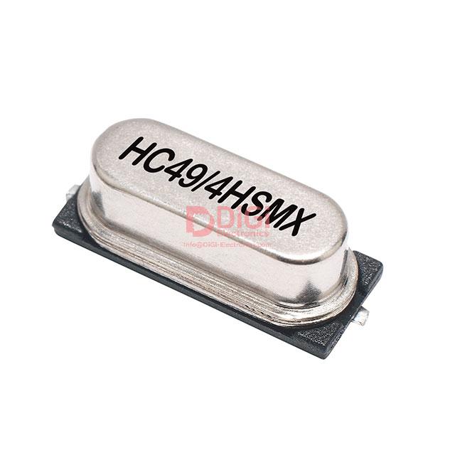 LFXTAL050510 The IQD Frequency Products LFXTAL050510 is an 8 MHz crystal with a ±30ppm frequency tolerance and 18pF load capacitance. It is designed for surface mounting in an HC-49/US package.