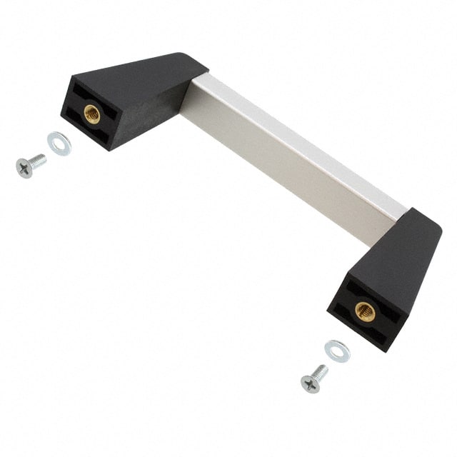 1427NBC HANDLE ALUM BLK/CLR MTG CTR 3.5"