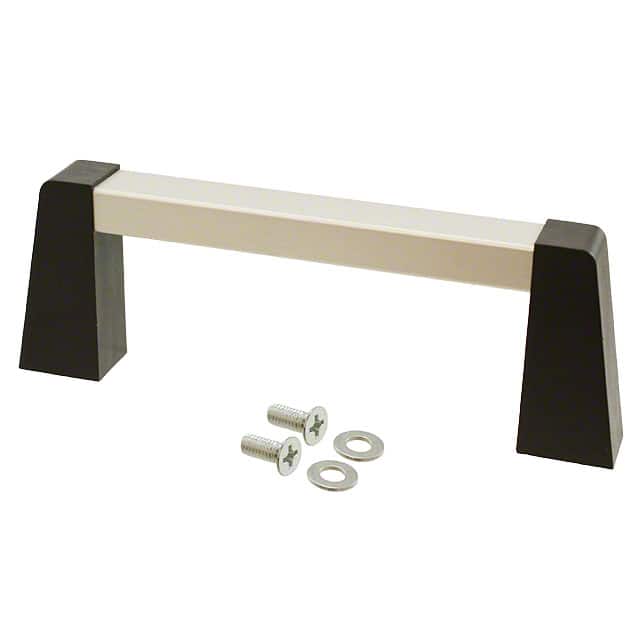 1427SBC HANDLE ALUM BLACK/CLR MTG CTR 4"