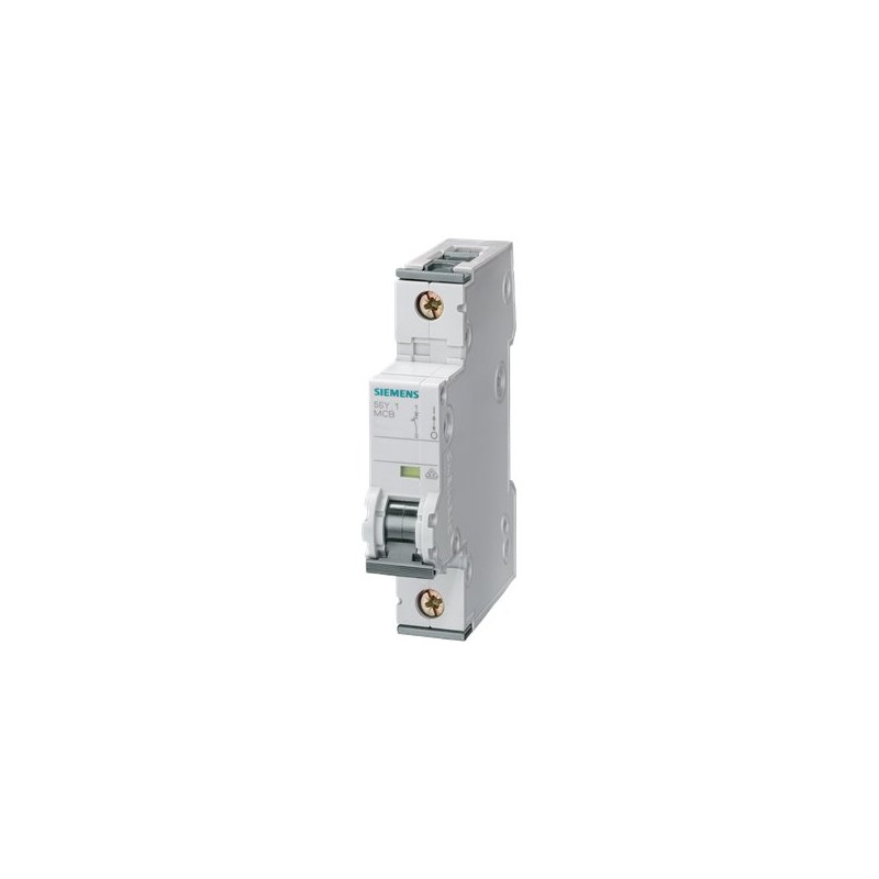 5SY4125-6 The Siemens 5SY4125-6 is a 1-pole miniature circuit breaker designed for AC applications. It features a 25A current rating and a B tripping characteristic.