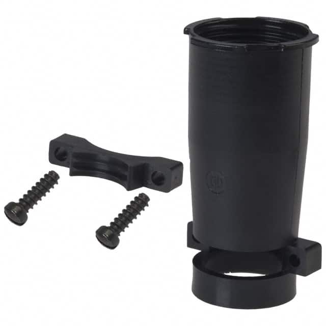 MBG19S-1 CONN BACKSHELL W/CLMP BLACK
