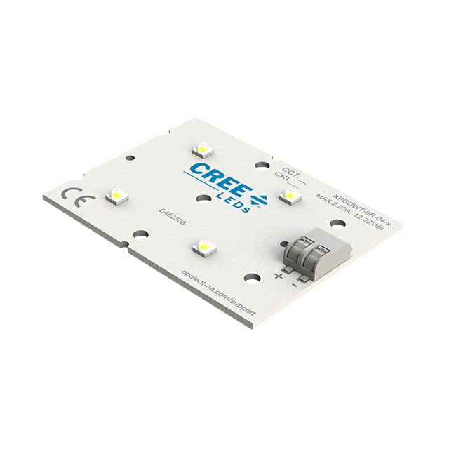 LSR1-04C32-2790-00 This New Energy LED Module, part number LSR1-04C32-2790-00, operates at 10.92V with a typical luminous flux of 456lm. It features a warm white color temperature of 2700K.
