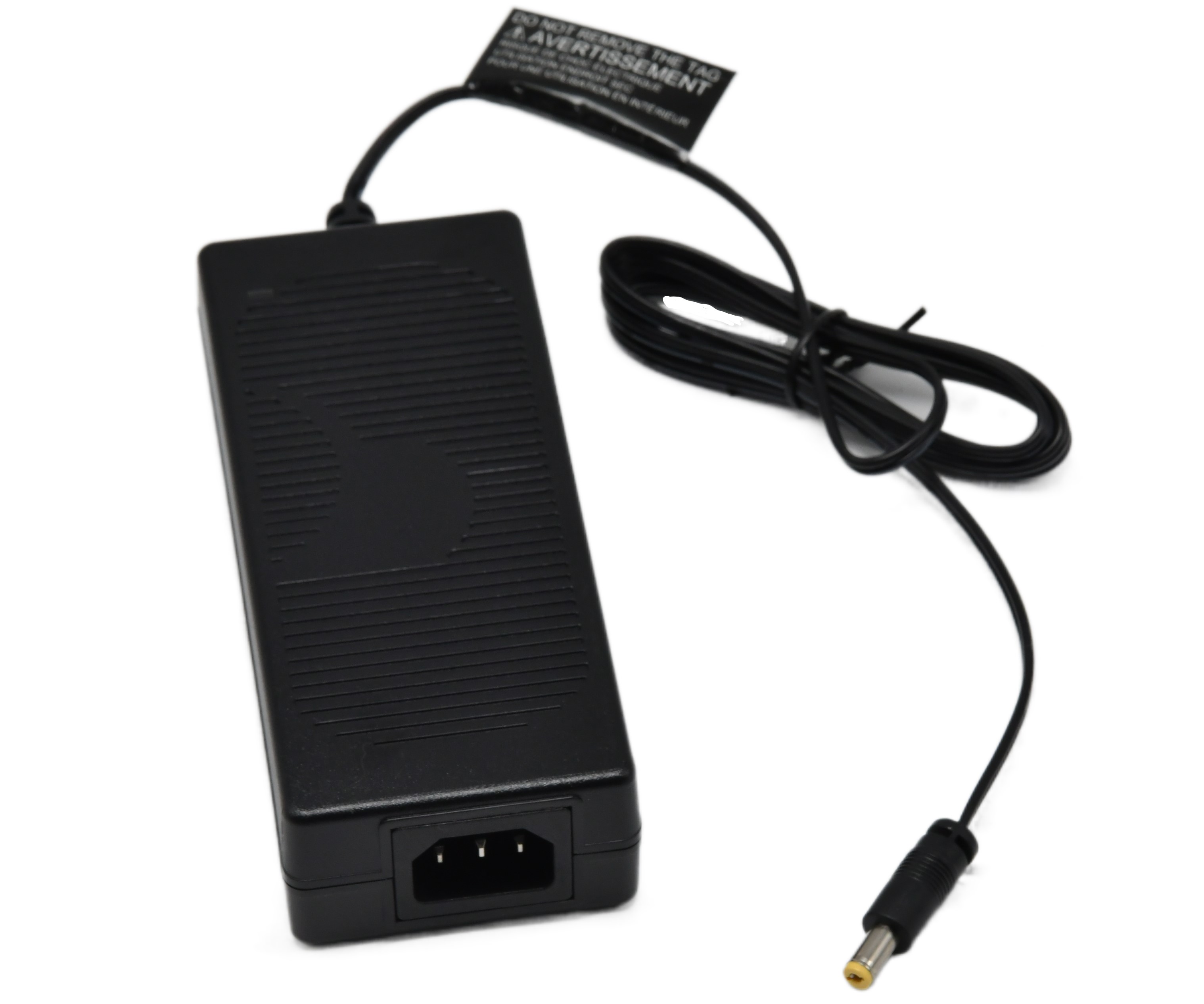 TR9CI5000S760KCIMR6B The GlobTek TR9CI5000S760KCIMR6B is a 120W AC/DC desktop power supply providing 24V at 5A. It features a universal 100-240V input with an IEC C14 connector and meets Level VI efficiency standards.